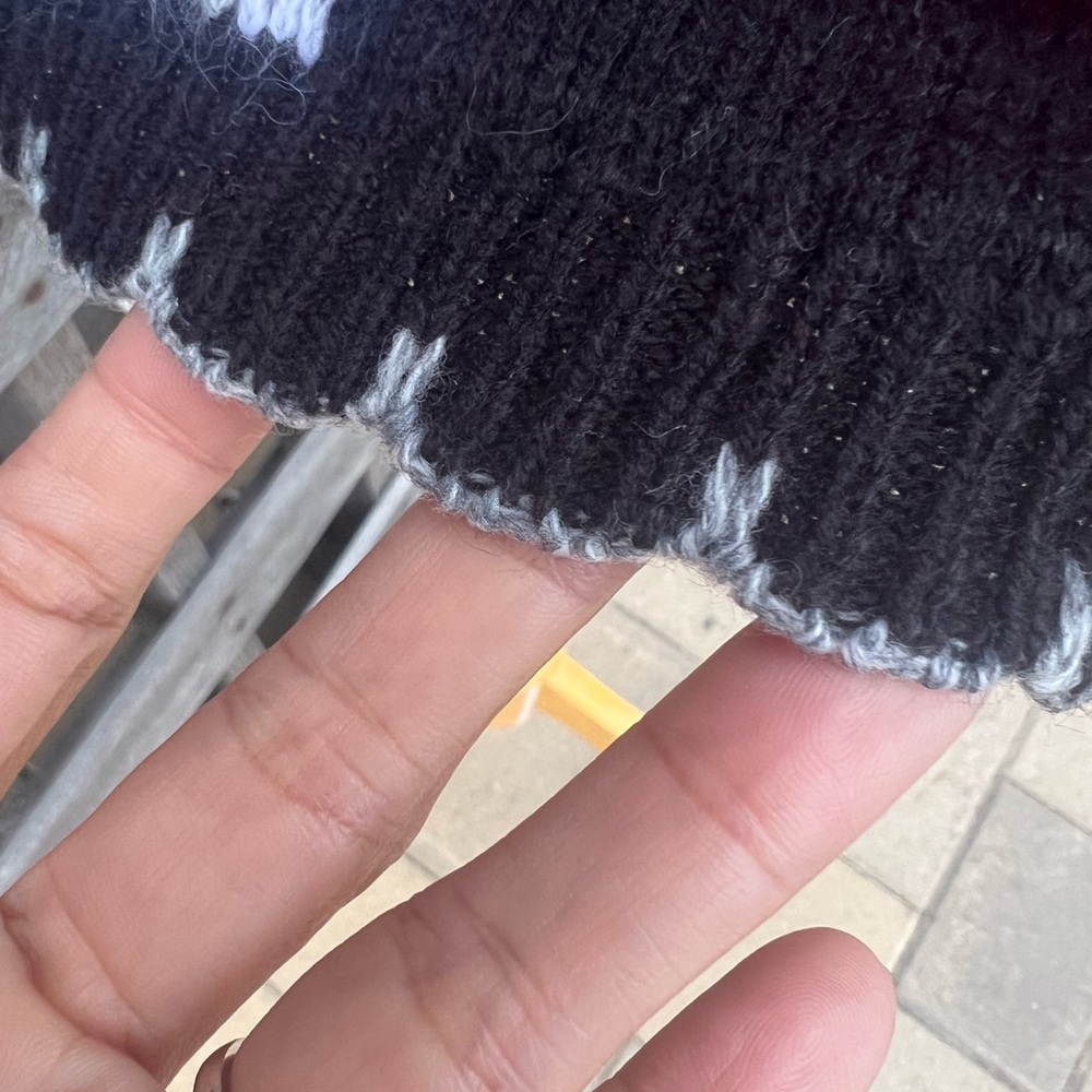 Vintage Basic Editions Cat Patchwork Sweater Scal… - image 4